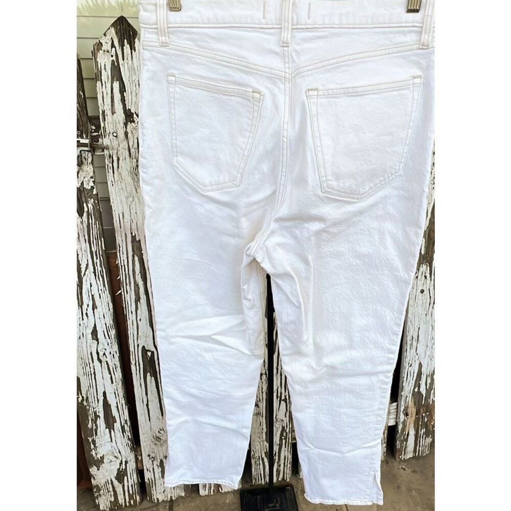 Abercrombie & Fitch 90’s Straight Ultra High Rise Ecru White Size 31/12R - Picture 5 of 6